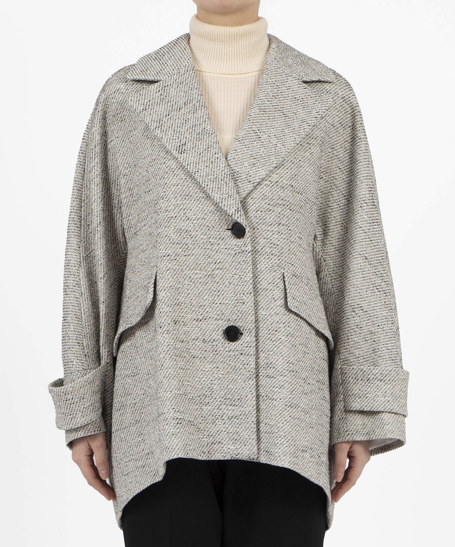 ミックスツイードケープライクコート ｜ハウス オブ ロータス＜HOUSE