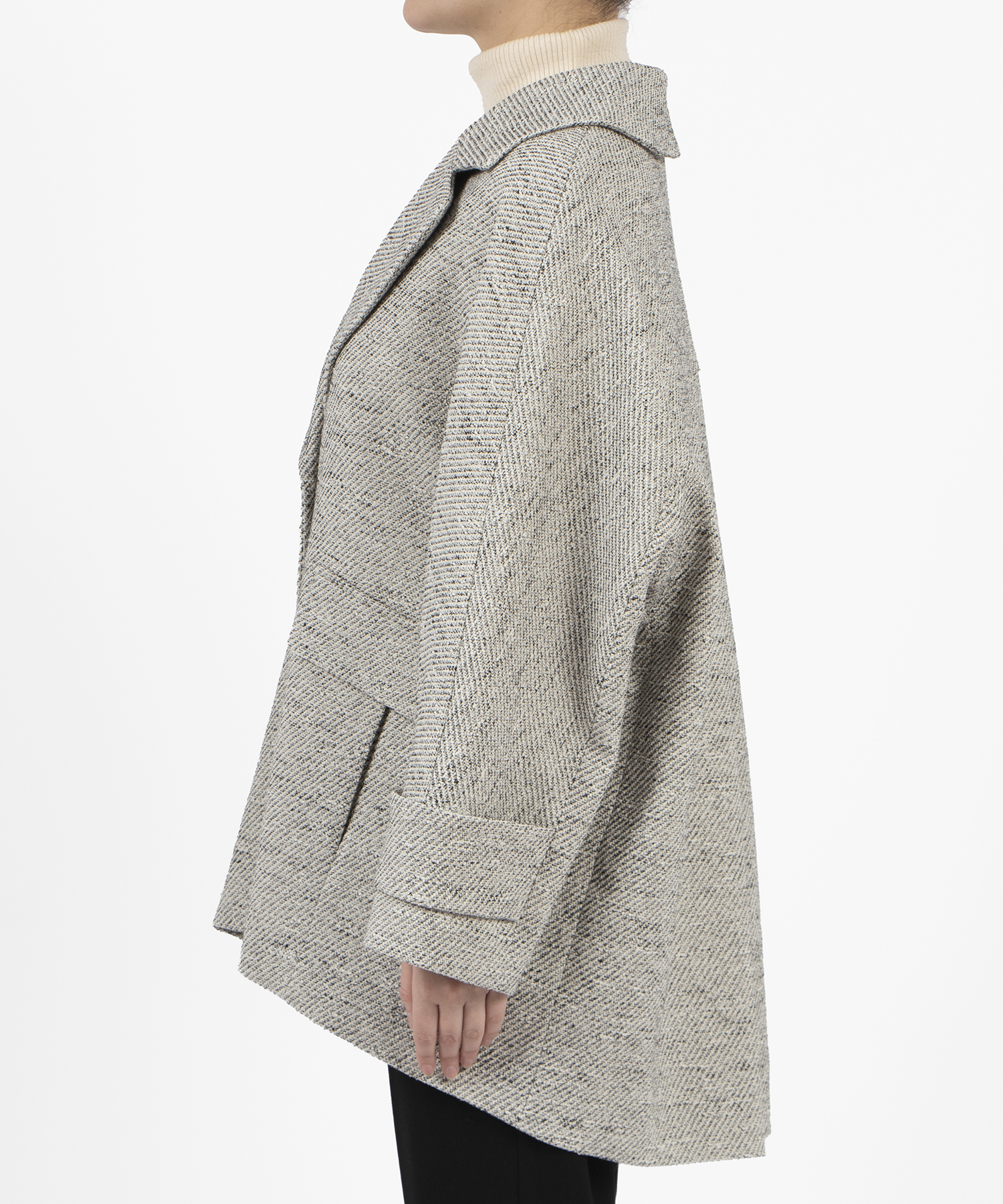 ミックスツイードケープライクコート ｜ハウス オブ ロータス＜HOUSE
