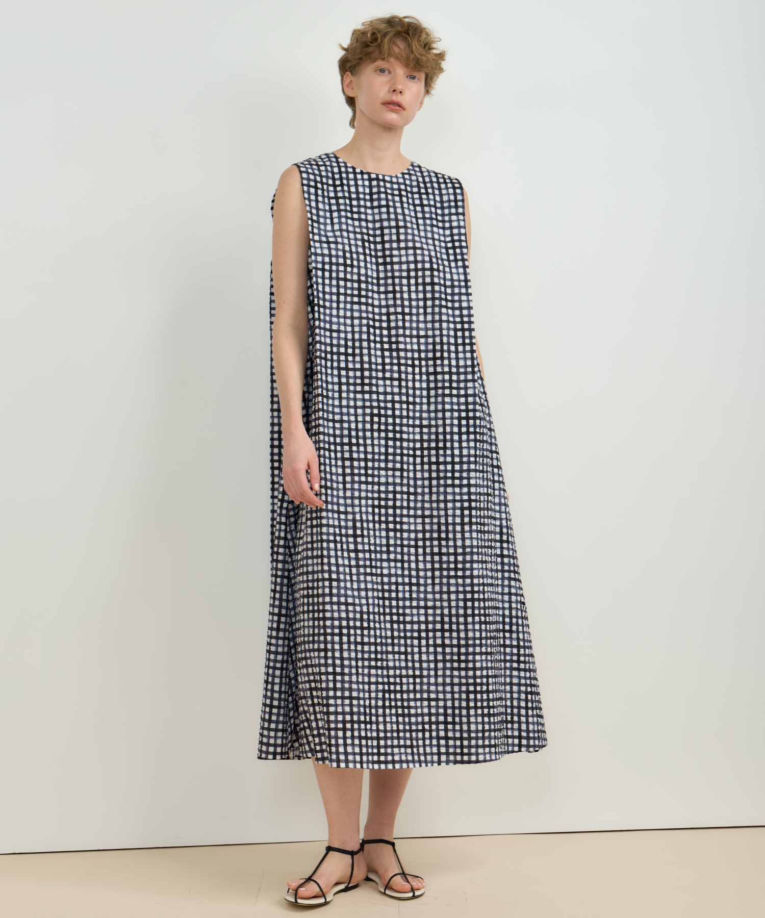 サッカーギンガムチェックワンピース ｜ハウス オブ ロータス＜HOUSE