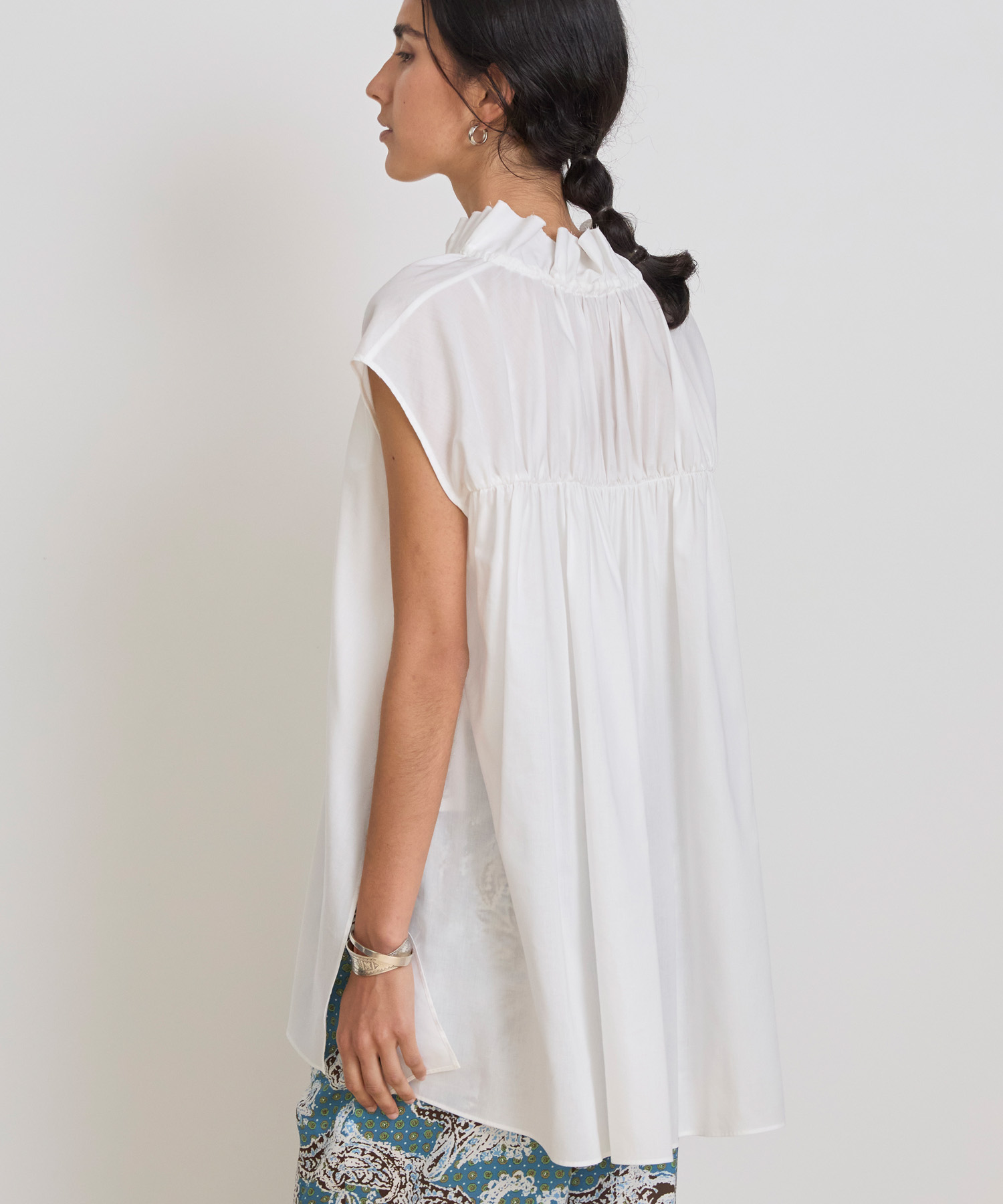 ドレープローンギャザーノースリーブブラウス ｜ハウス オブ ロータス