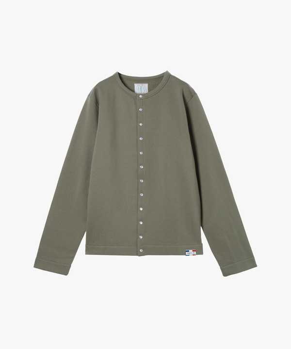 メンズ コットン メルトン カーディガンプレッション [Made in France