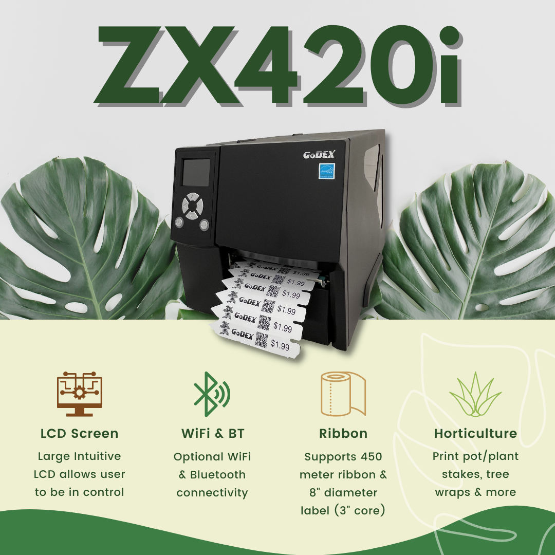 GoDex ZX420i 203dpi Horticulture Industrial Thermal Transfer