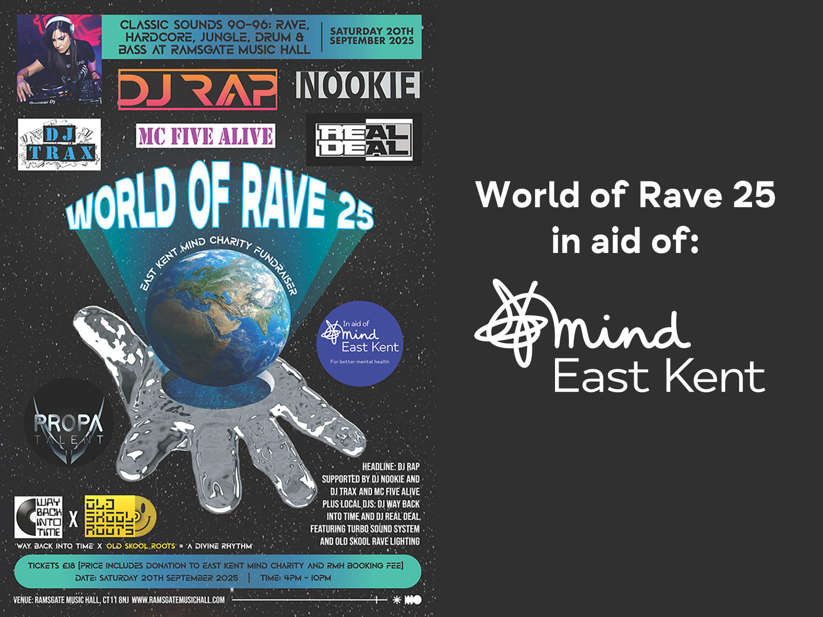 World of Rave event – Ramsgate Music Hall: Saturday 20th September