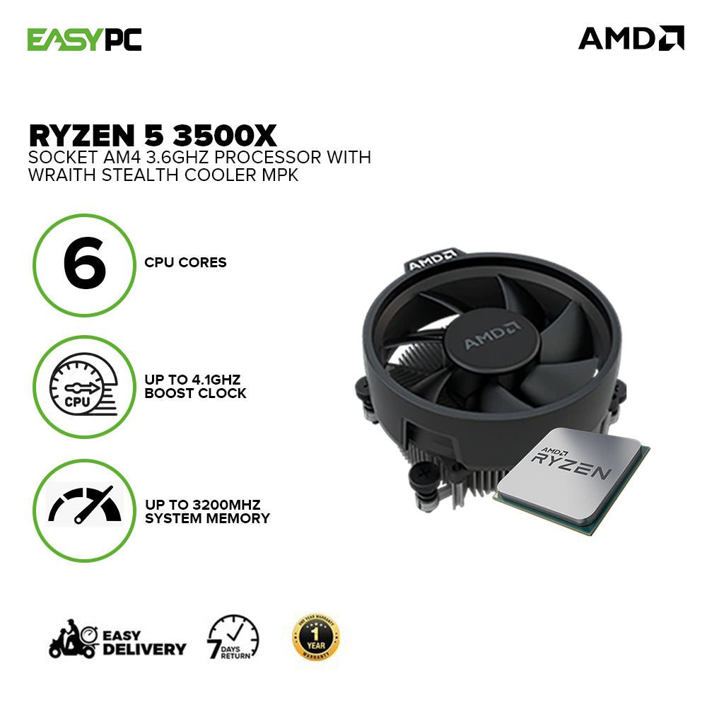 AMD Ryzen 5 3500x Socket Am4 3.6ghz Processor with Wraith Stealth