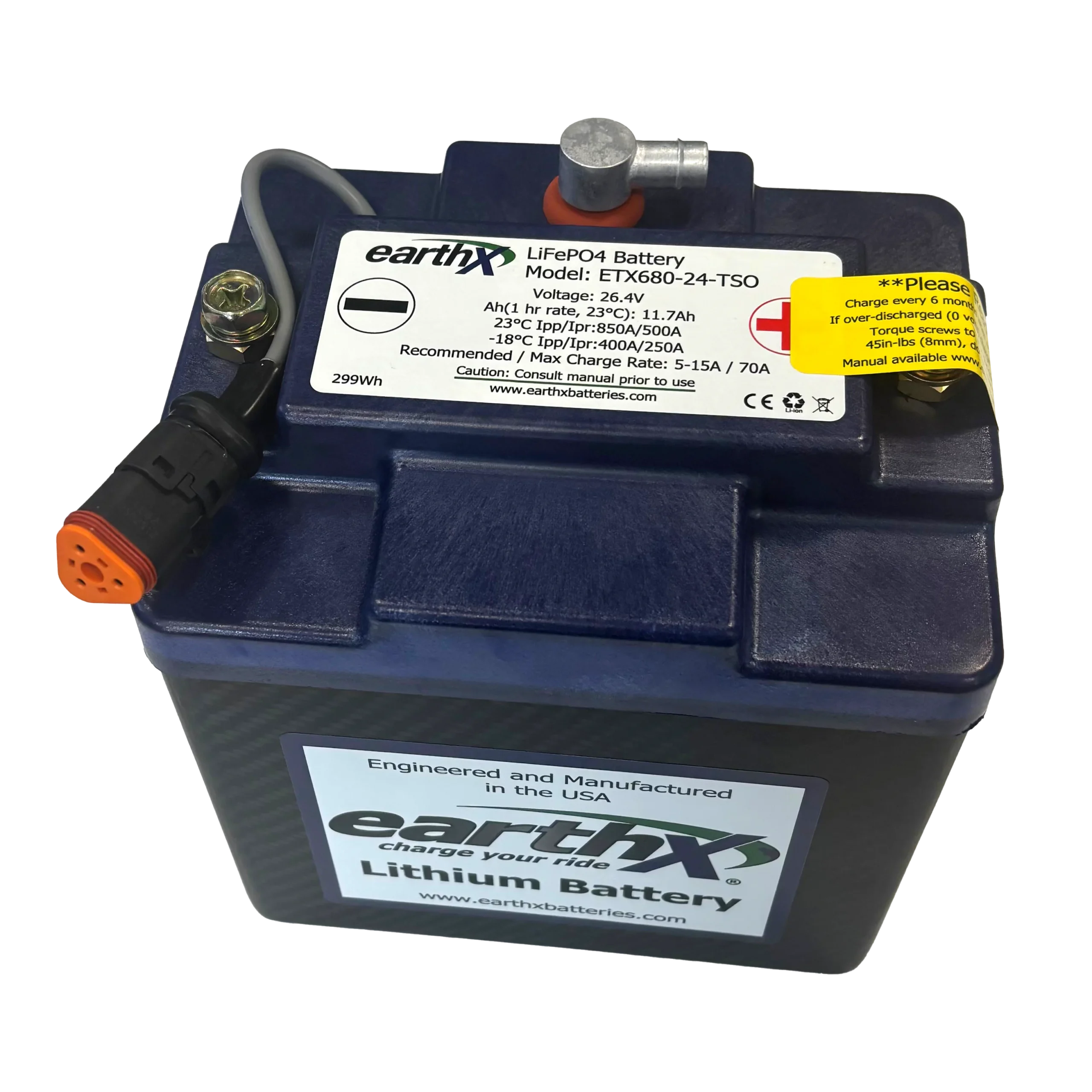 Certified Aircraft Battery | 24V FAA Approved | ETX680-24-TSO