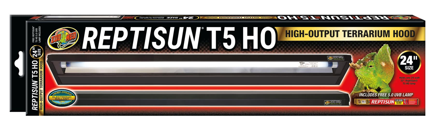 ReptiSun® T5 HO Terrarium Hood with 5.0 Bulb | Zoo Med