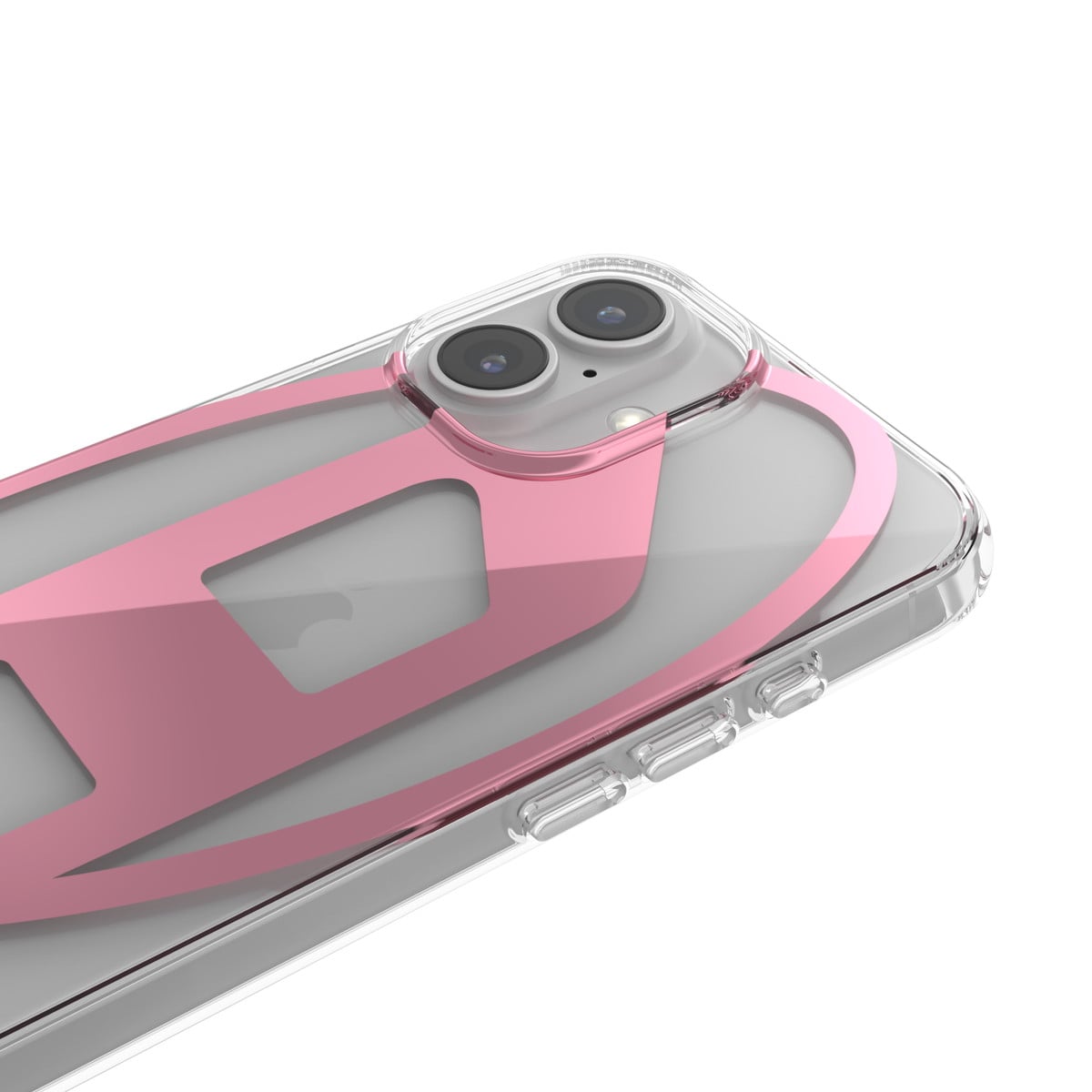 iPhone 16ケース Oval D Mirror Clear クリア/ピンク