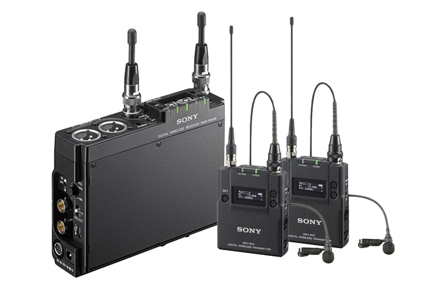 1.2GHz(A帯)ワイヤレスピンマイク2波(DWR-P01DN/G+DWT-B30/G×2)｜撮影