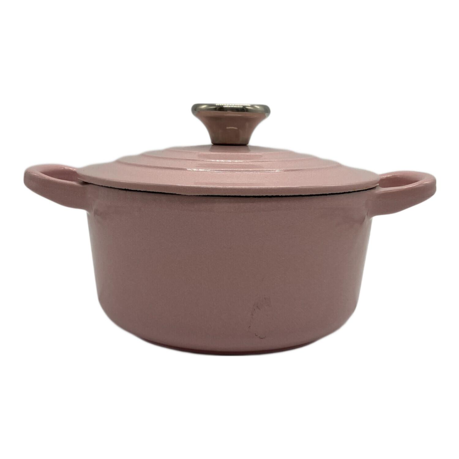 LE CREUSET (ルクルーゼ) 両手鍋 SIZE 14cm ピンク ココット・ロンド