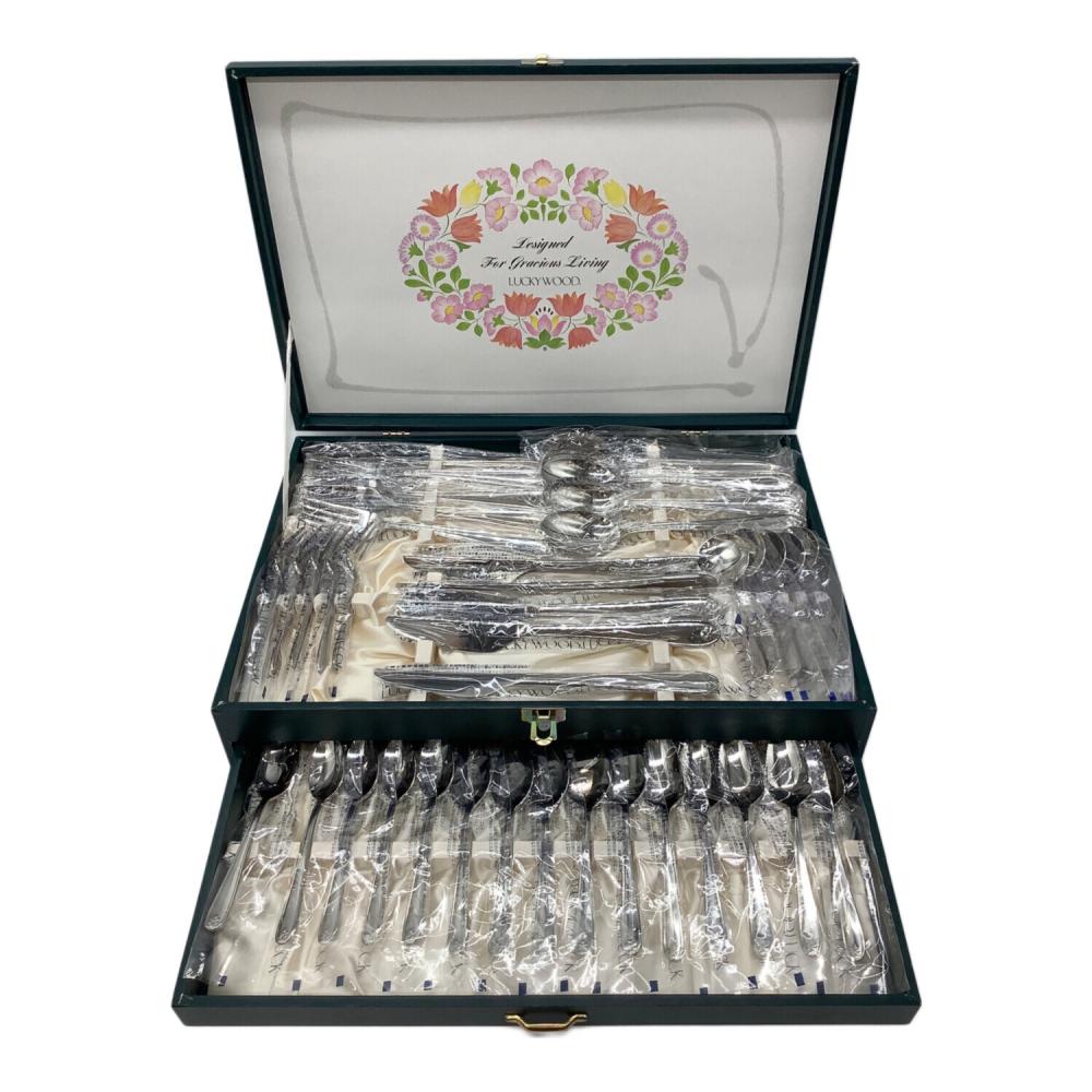 Blossomラッキーウッド カトラリーセット ステンレススチール 40点
