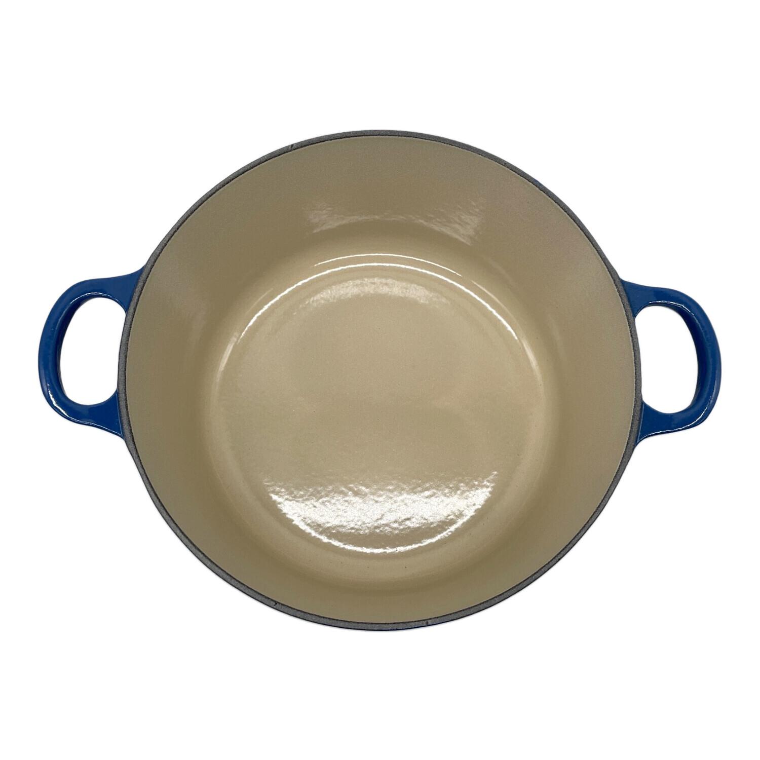 LE CREUSET ル・クルーゼ マルセイユブルー 両手鍋 22cm Amazon.co.jp