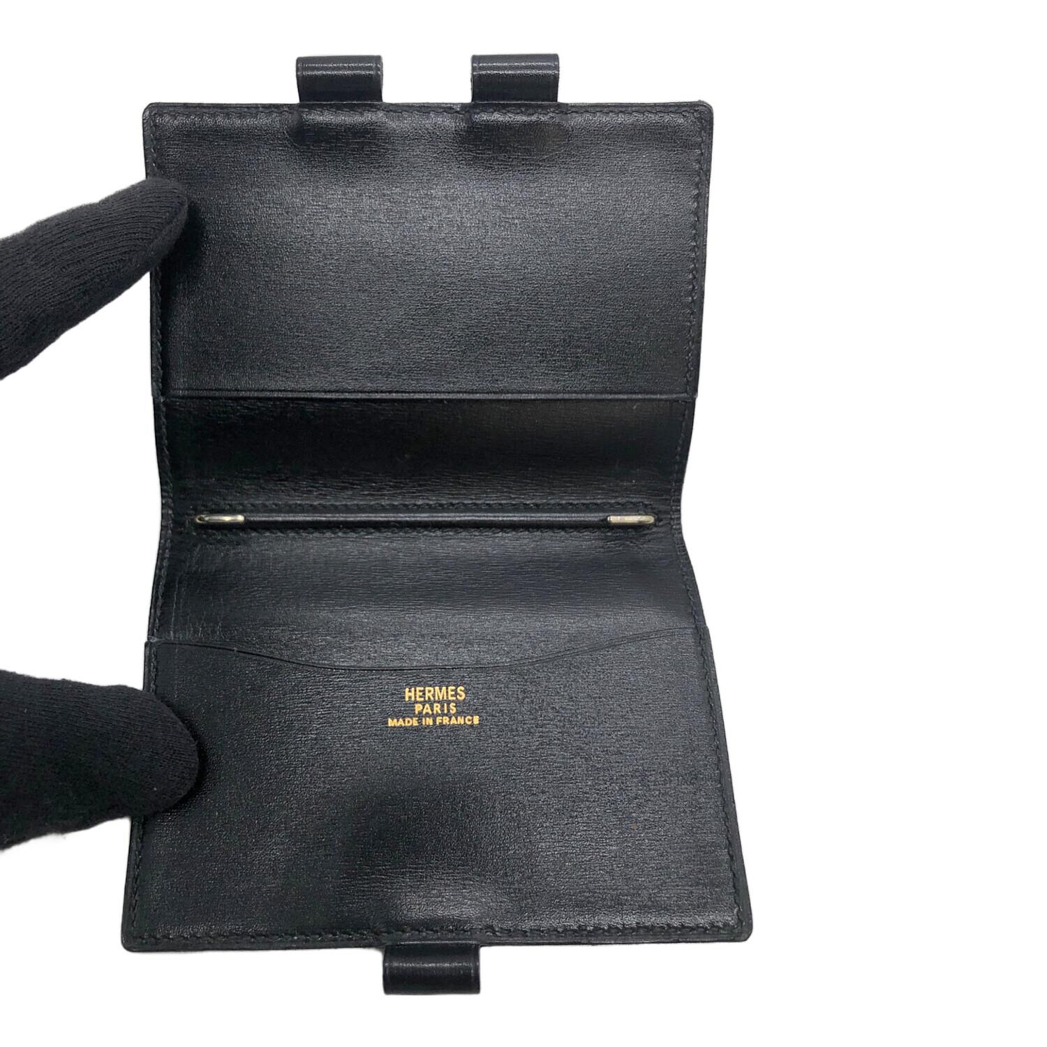HERMES (エルメス) 手帳カバー ブラック ペン付き アジェンダPM ◎C