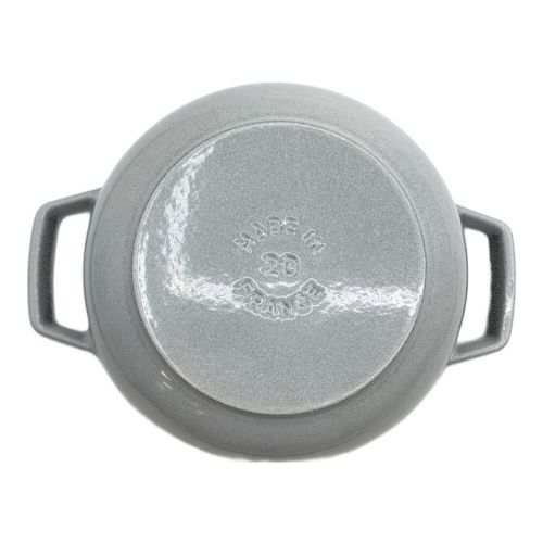 Staub (ストウブ) 両手鍋 ワナベ L グレー 20cm USED｜トレファクONLINE