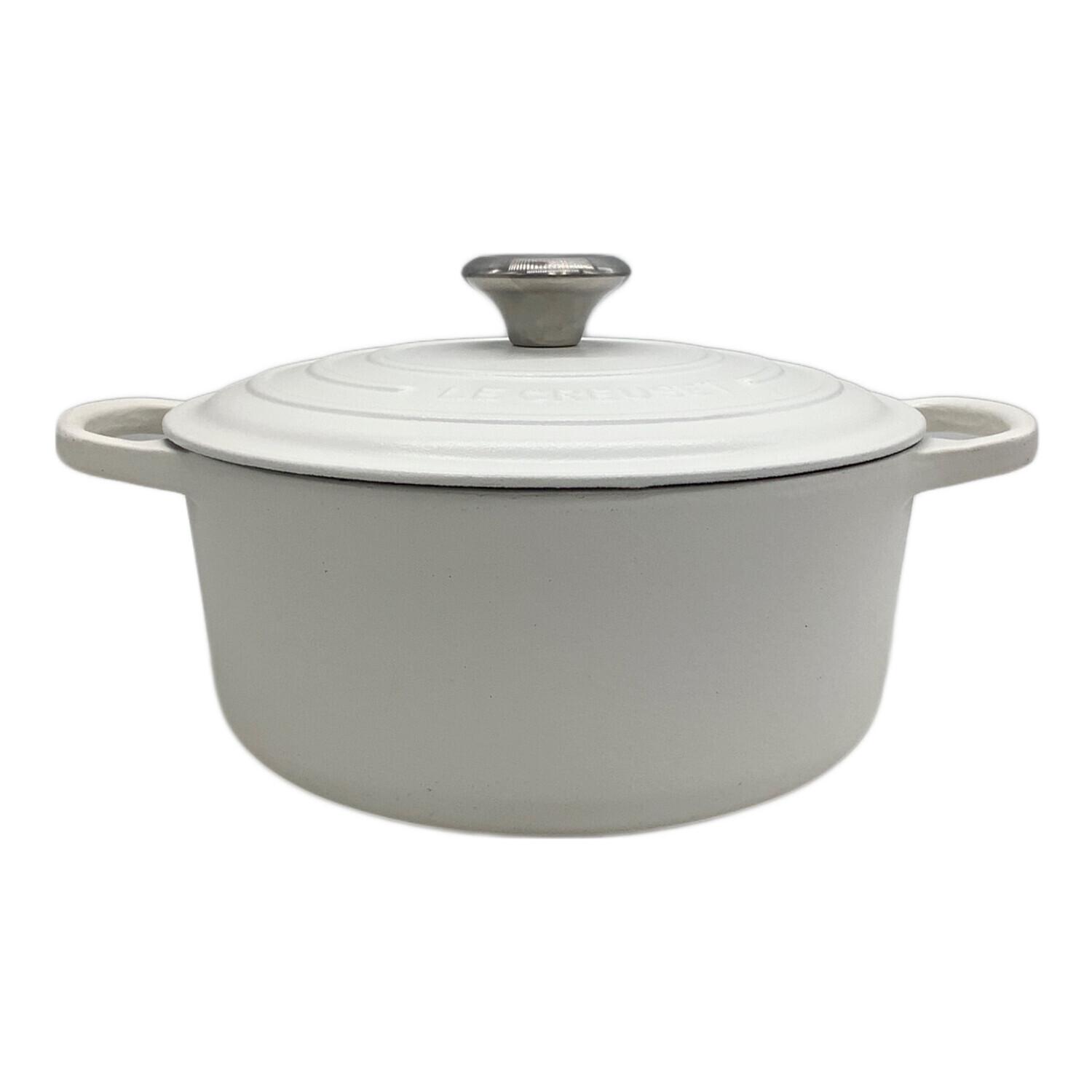 LE CREUSET (ルクルーゼ) 両手鍋 24cm ホワイト｜トレファクONLINE