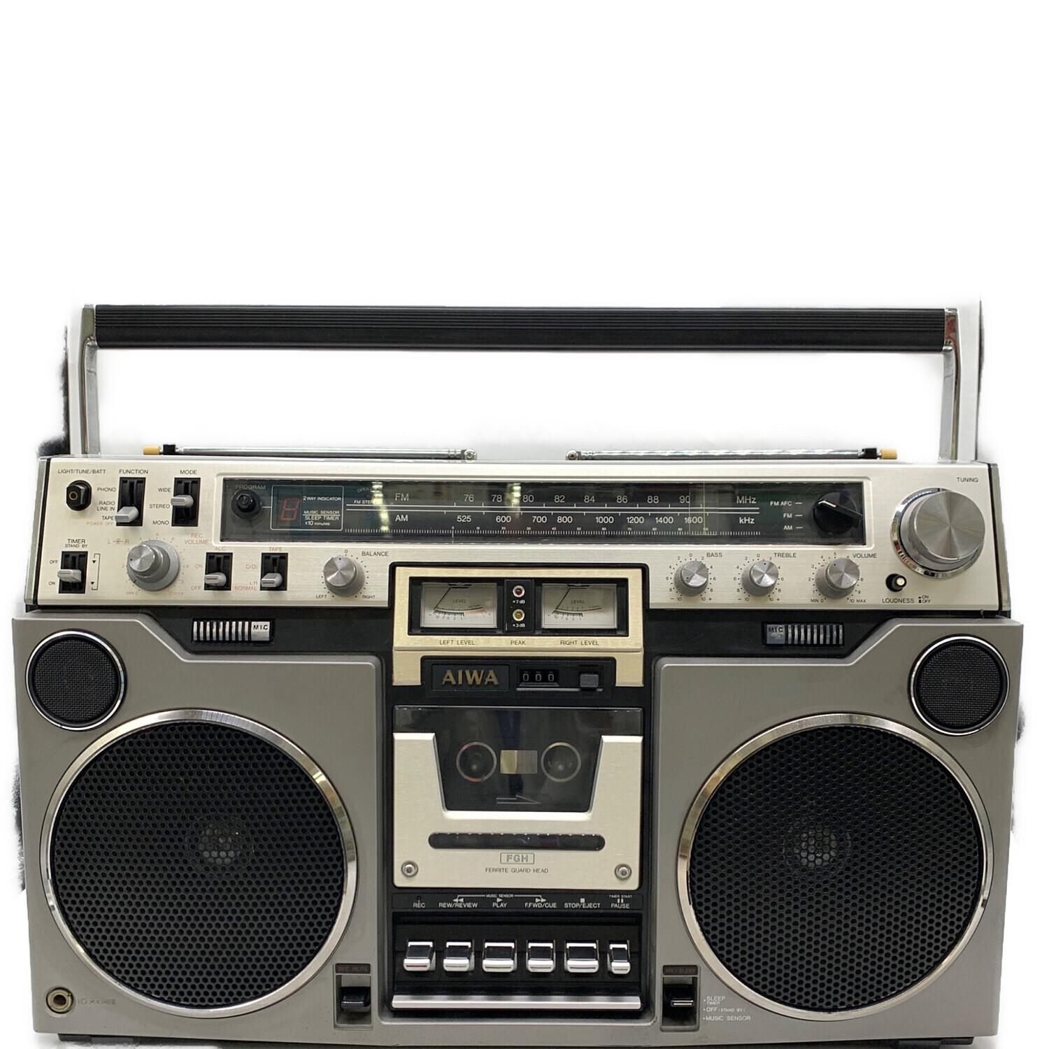 AIWA (アイワ) ラジカセ ステレオラジオカセットレコーダー CS-80 動作