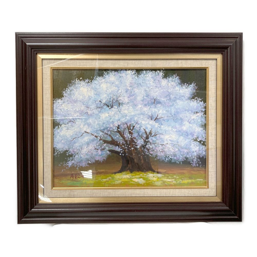 西田彰 根尾淡墨桜F6 油絵 日本画 作品番号20997 Akira 日本三大桜