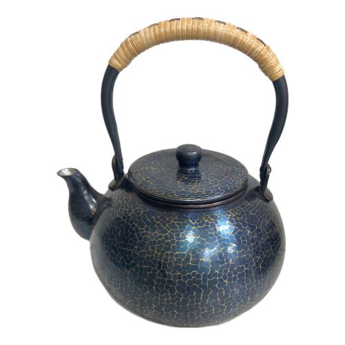 北越堂(ホクエツドウ) 鎚起銅器茶器揃 湯沸し・茶筒・建水・茶托5P・茶