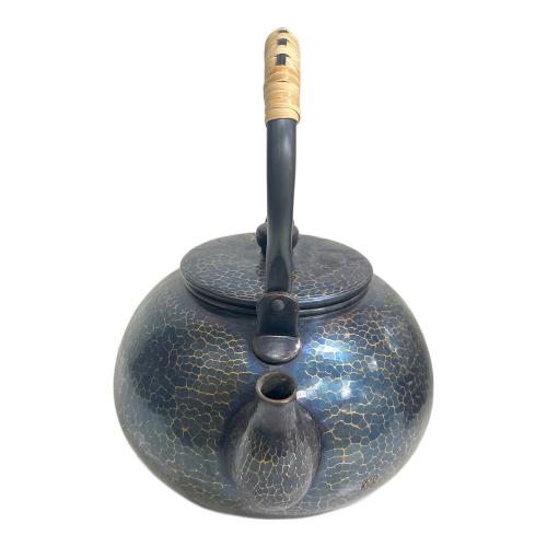 北越堂(ホクエツドウ) 鎚起銅器茶器揃 湯沸し・茶筒・建水・茶托5P・茶