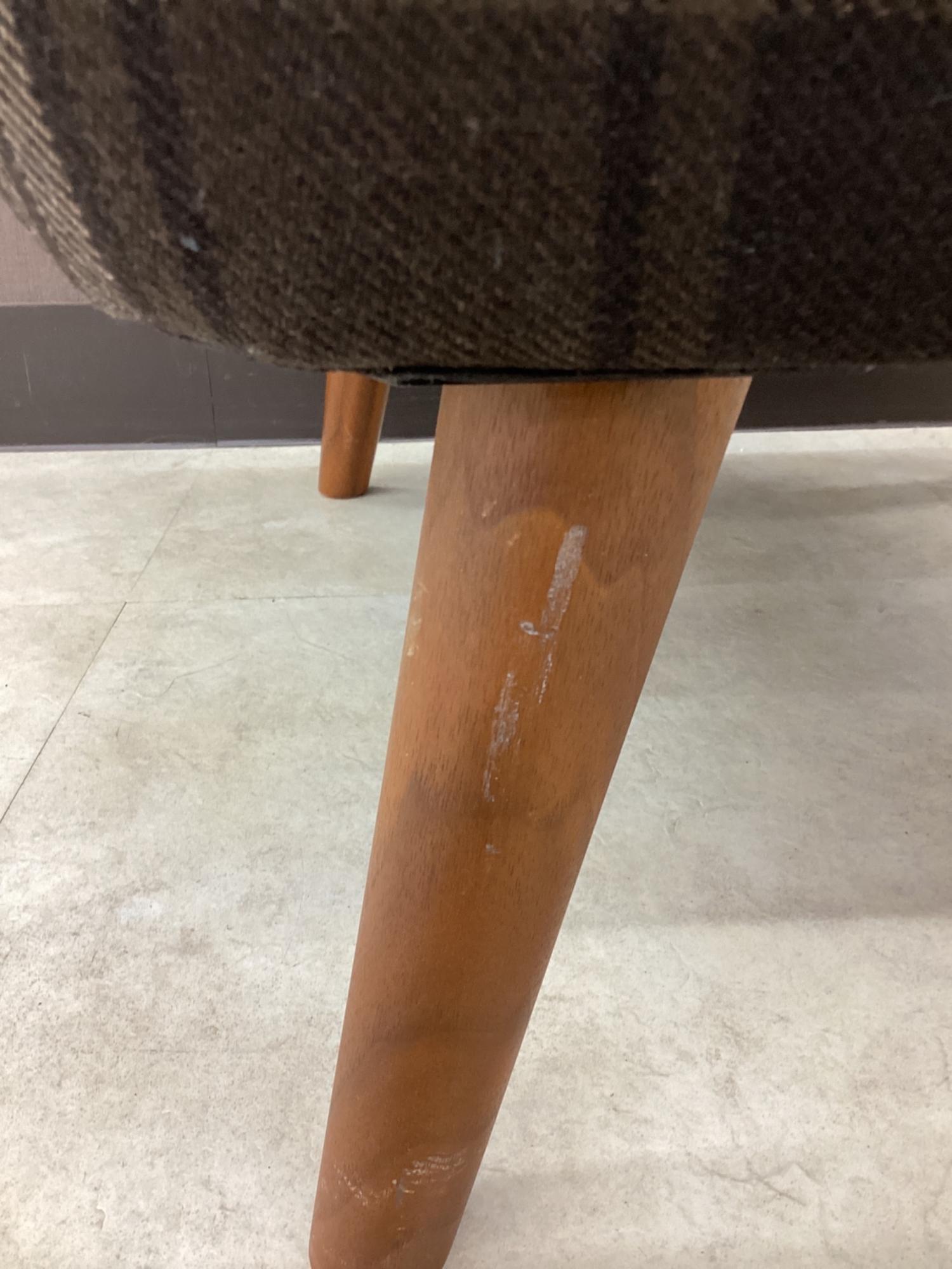 UNICO (ウニコ) 1人掛けソファー ブラウン×マルチカラー チェック柄