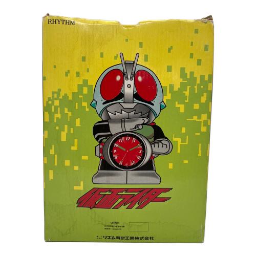 リズム工業時計 男の子おもちゃ 仮面ライダー1号 目覚まし時計 動作