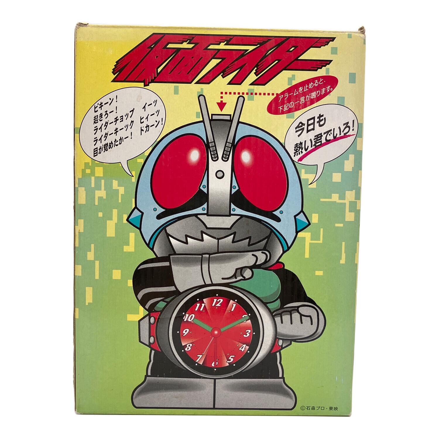 リズム工業時計 男の子おもちゃ 仮面ライダー1号 目覚まし時計 動作