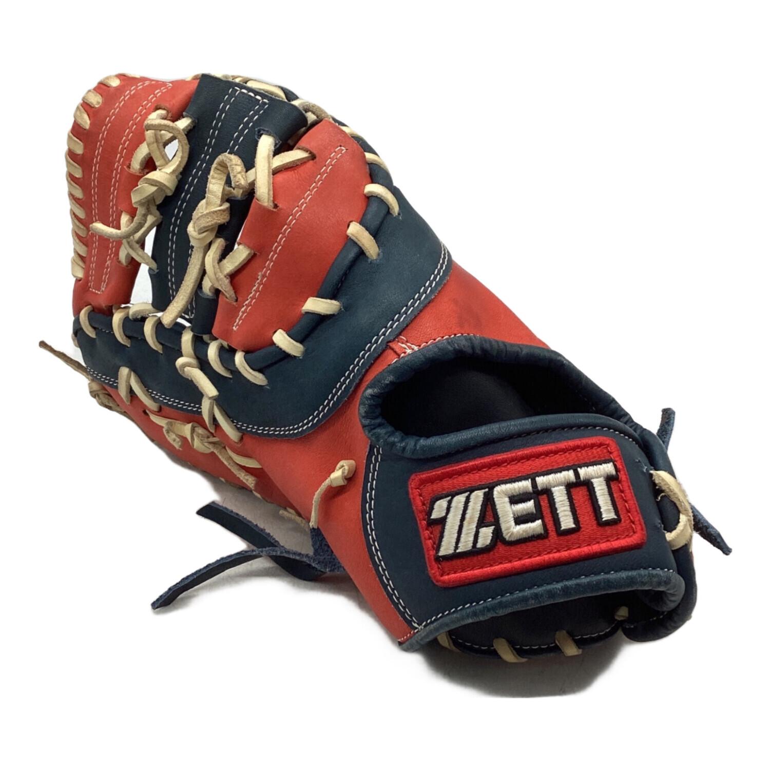 ZETT (ゼット) 軟式グローブ レッド GRAN STATUS ファーストミット 左
