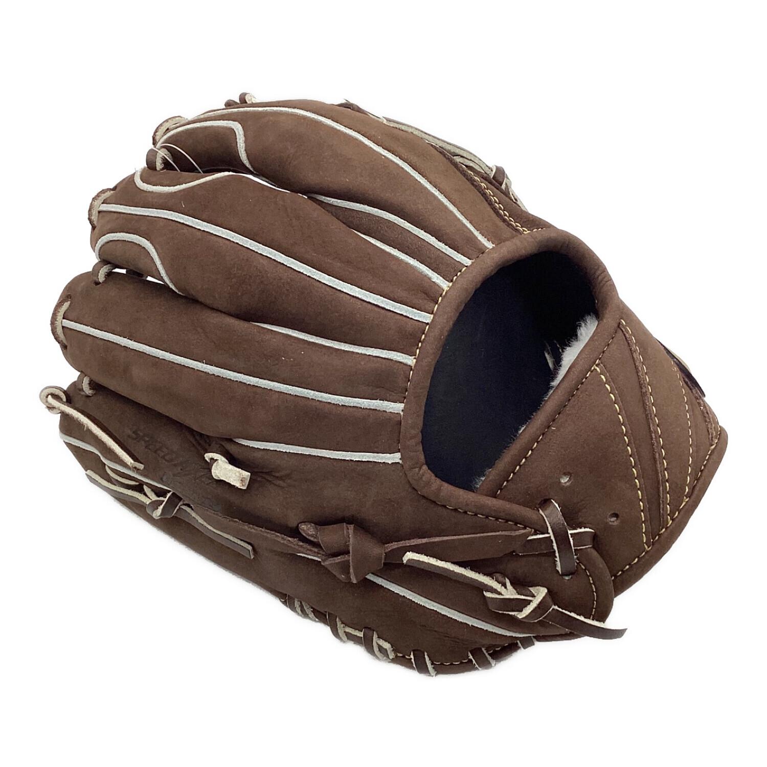 野球用品撤廃したアシックスの硬式レザーグローブ ダークブラウン 野球
