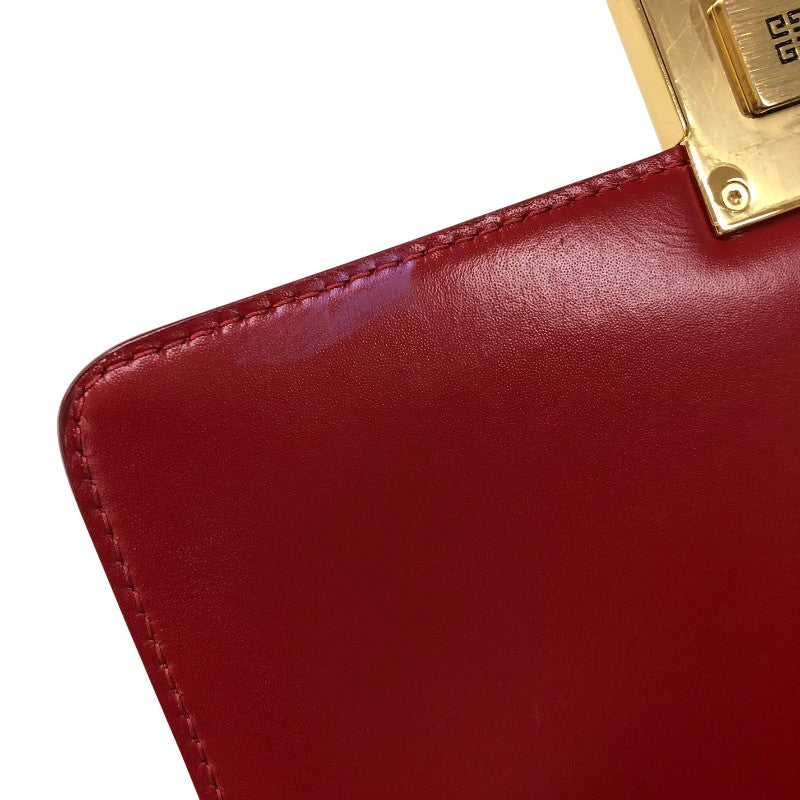 ジバンシィ GIVENCHY 4G チェーン ミディアム バッグ レッド ゴールド