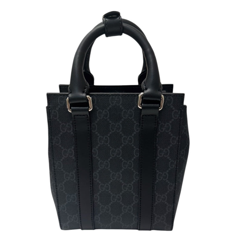 グッチ GUCCI GGスプリーム ミニバッグ ブラック PVC キャンバス