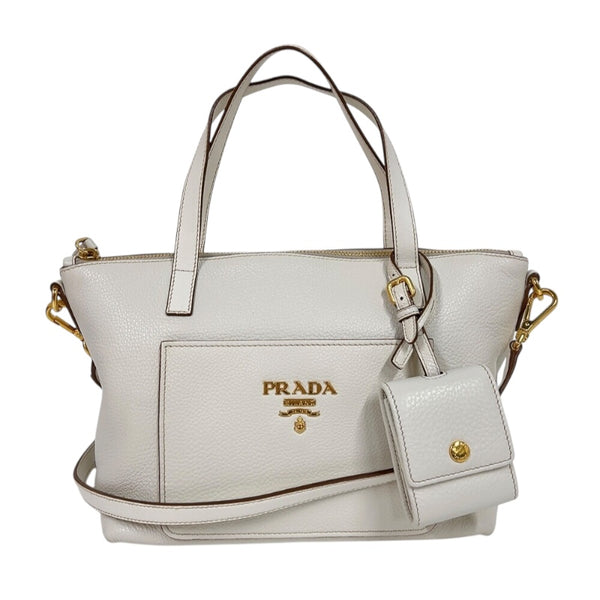 プラダ PRADA ヴィッテロダイノ 2wayハンドバッグ 1BA068 ホワイト