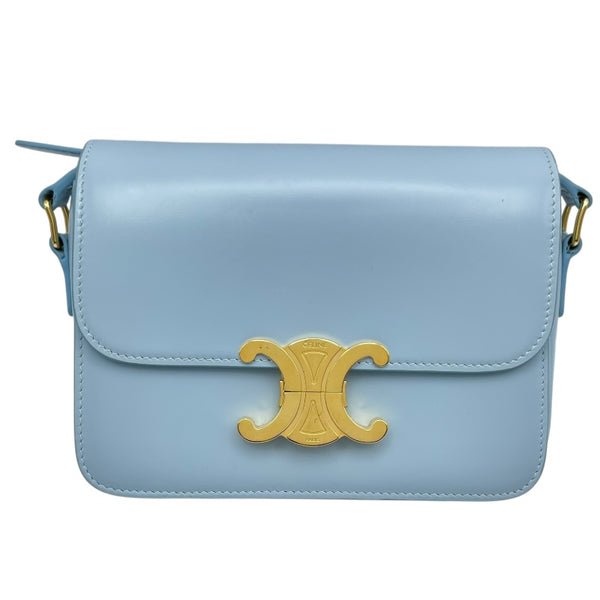 セリーヌ CELINE ティーン トリオンフ バッグ 188423 アイスブルー GD