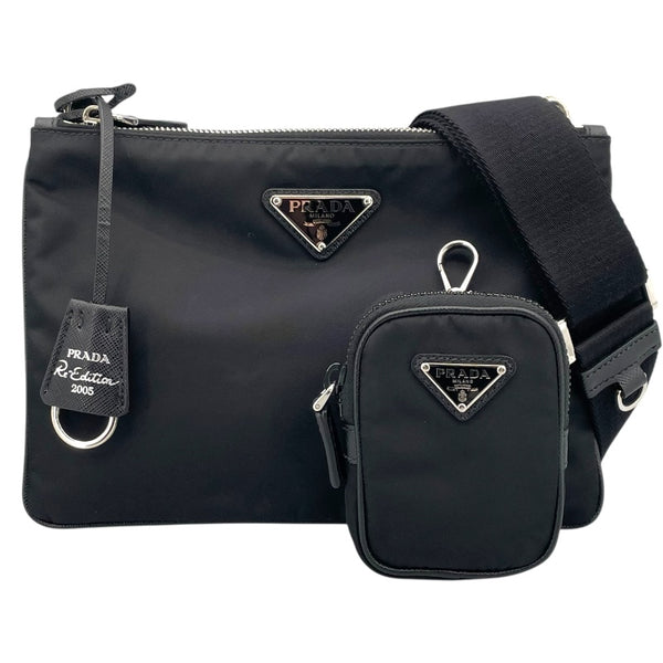 プラダ PRADA Re-Edition ショルダーバッグ ブラック ナイロン メンズ
