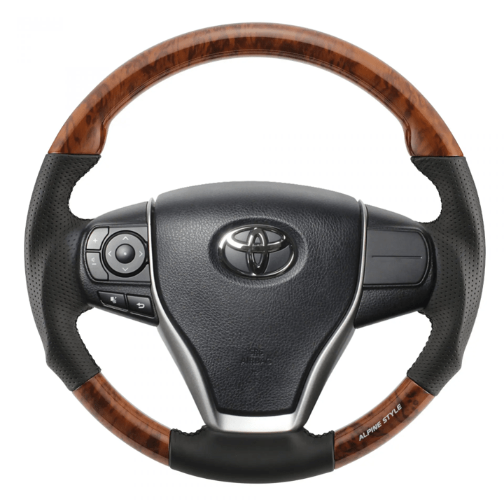ノア/ヴォクシー(80系)専用 ステアリング（ブラウンウッド）(ブラウン