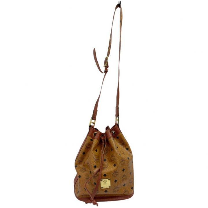 MCM エムシーエム ショルダーバッグ 巾着型 ヴィセトス柄 ブラウン