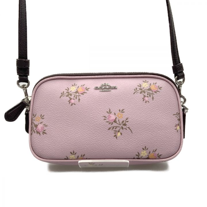COACH コーチ 花柄 ショルダーバッグ 花柄ｼｮﾙﾀﾞｰ ピンク - 中古バッグ