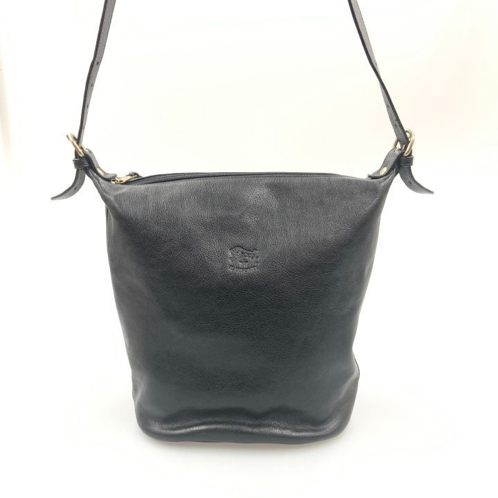 IL BISONTE イルビゾンテ バケツ型 ショルダーバッグ ブラック - 中古