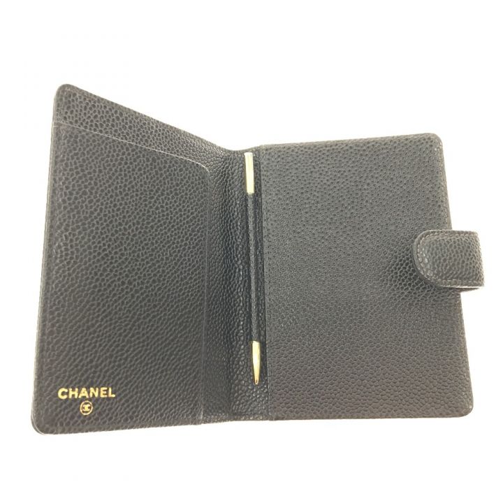CHANEL シャネル メモカバー ノートカバー キャビアスキン ブラック