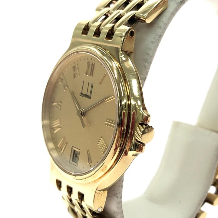 dunhill ダンヒル メンズ腕時計 クオーツ ケース・ベルト金無垢 K18