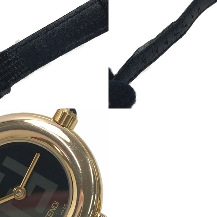 FENDI フェンディ FFロゴ GP ラウンドフェイス 320L ブラック クォーツ