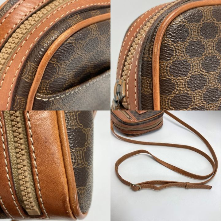 CELINE セリーヌ マカダム柄 ショルダーバッグ M07 ブラウン PVC