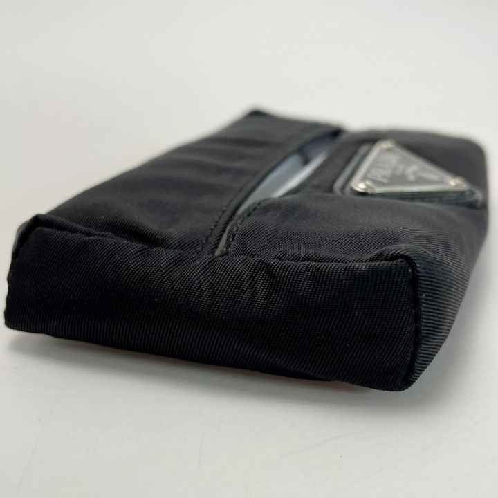 PRADA プラダ ナイロン ブラック ポケットティッシュケース - 中古
