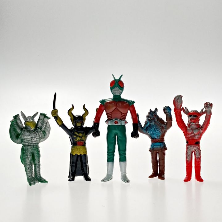 ポピー 仮面ライダー ソフビ 5体セット 当時物 昭和レトロ - 中古