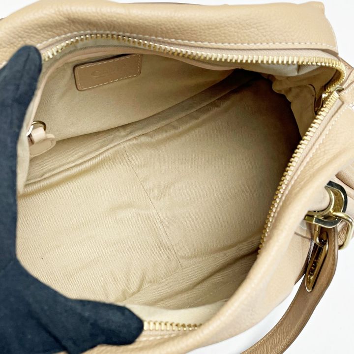 Chloe クロエ パラティ ベージュ 2WAYバッグ レザー レディース