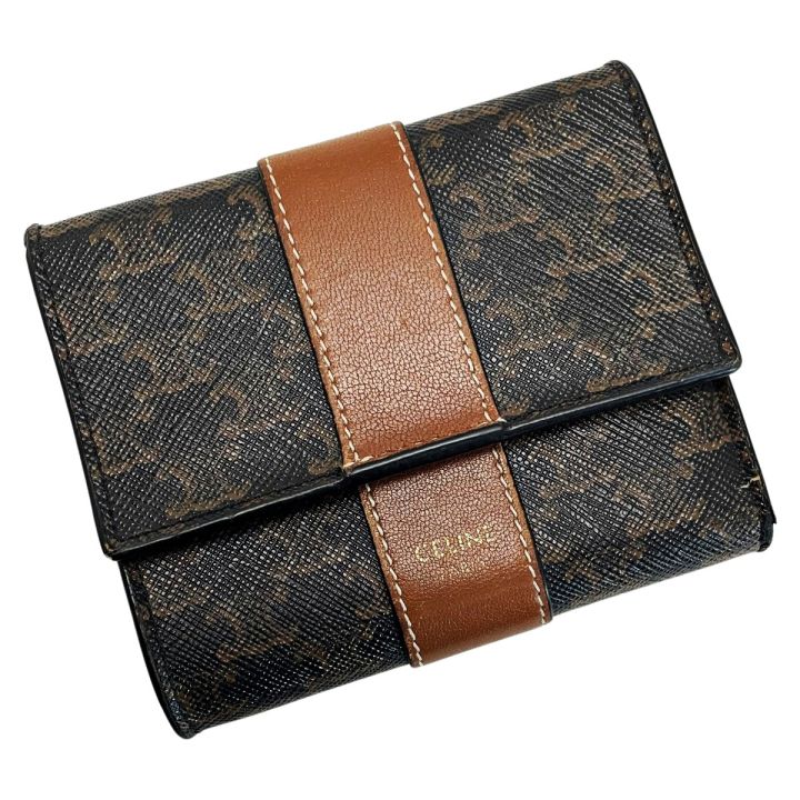 CELINE セリーヌ トリオンフ ブラウン 3つ折り財布 レディース