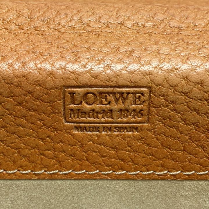 LOEWE ロエベ アナグラム ビジネスバッグ ブラウン レザー ブリーフ