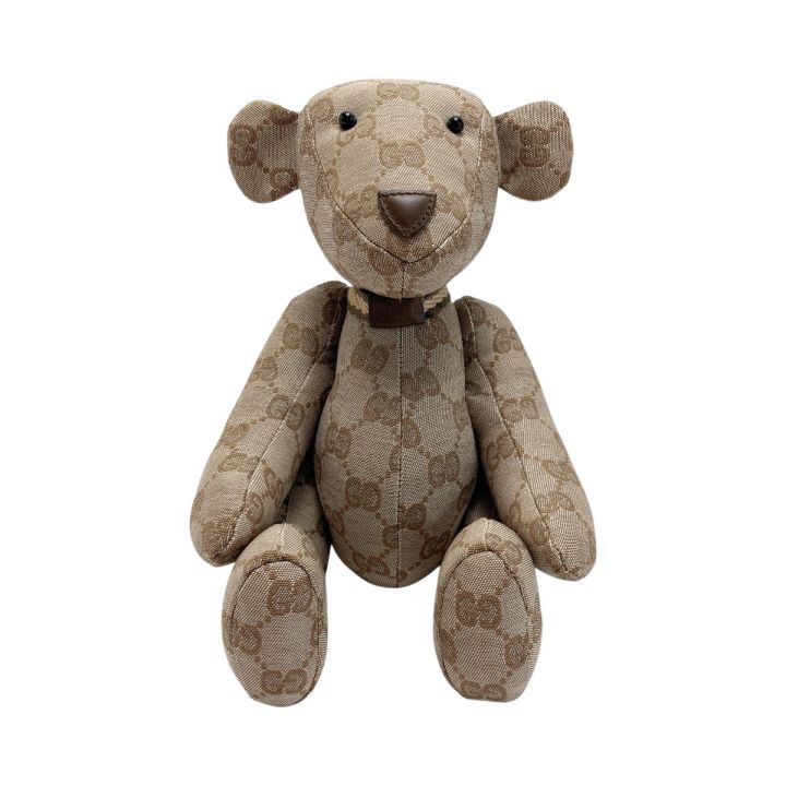 GUCCI グッチ GGキャンバス テディベア 7077722 ベージュ系 ぬいぐるみ
