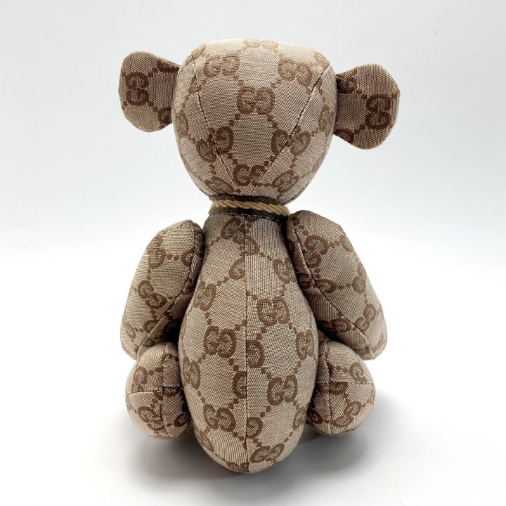 GUCCI グッチ GGキャンバス テディベア 7077722 ベージュ系 ぬいぐるみ