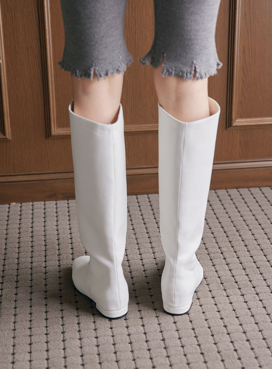 COEL Online Storeワイドロングブーツ(35 アイボリー): SHOES/BAGS/OTHERS