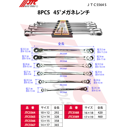 JTC 首振りロングストレートレンチセット JTC5564S | 公式オンライン