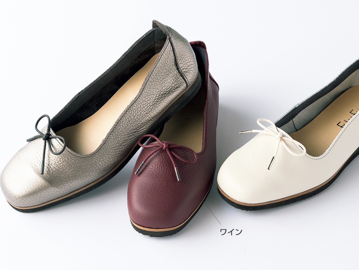 ナチュラルレザーバレエ(47_23.5cm 21_アイボリー): ｜ カタログ通販
